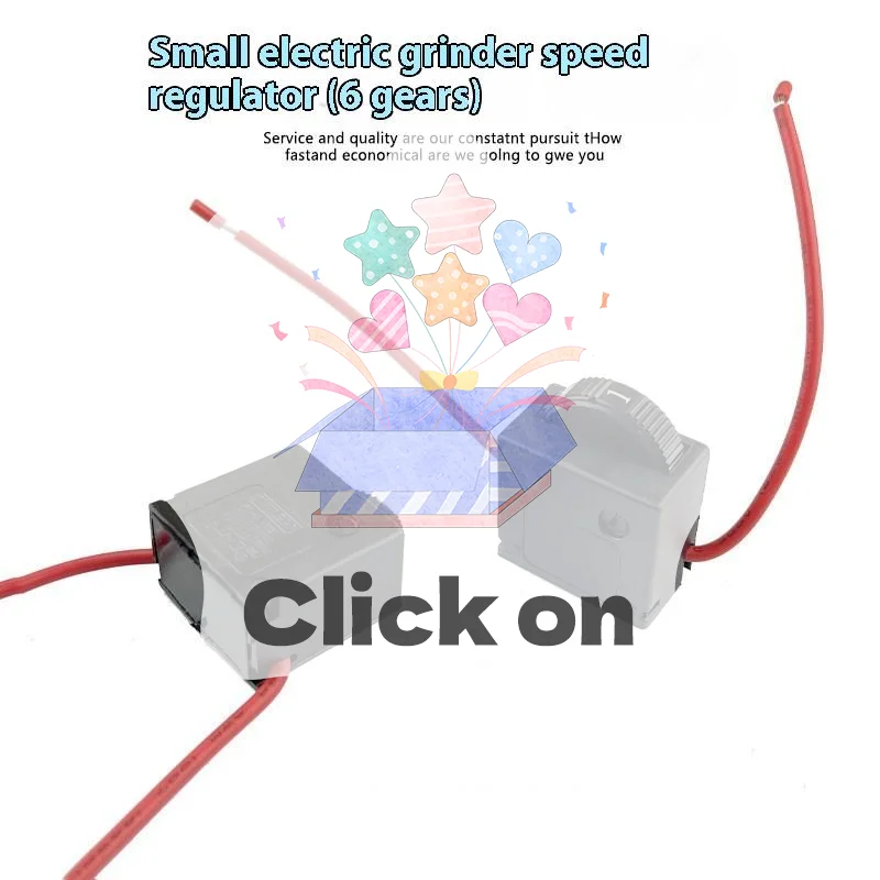 

AC220V 6 Speed Regulation Controller Switch For Electric Grinder DR2-6/1FE 12A 250V Electric Angle Grinder Power Tool