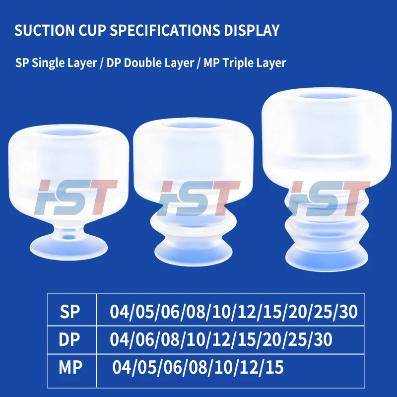 Tianxing Robotic Big Head Vacuum Suction Cup High Temperature Resistant Silicone Nozzle Pneumatic Accessories SP/DP/MP