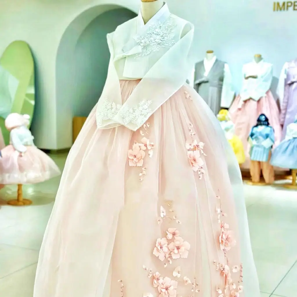 فستان قصر جديد راقي فستان يانجي كوري للنساء فستان زفاف على الطراز الكوري تنورة تول لالتقاط الصور