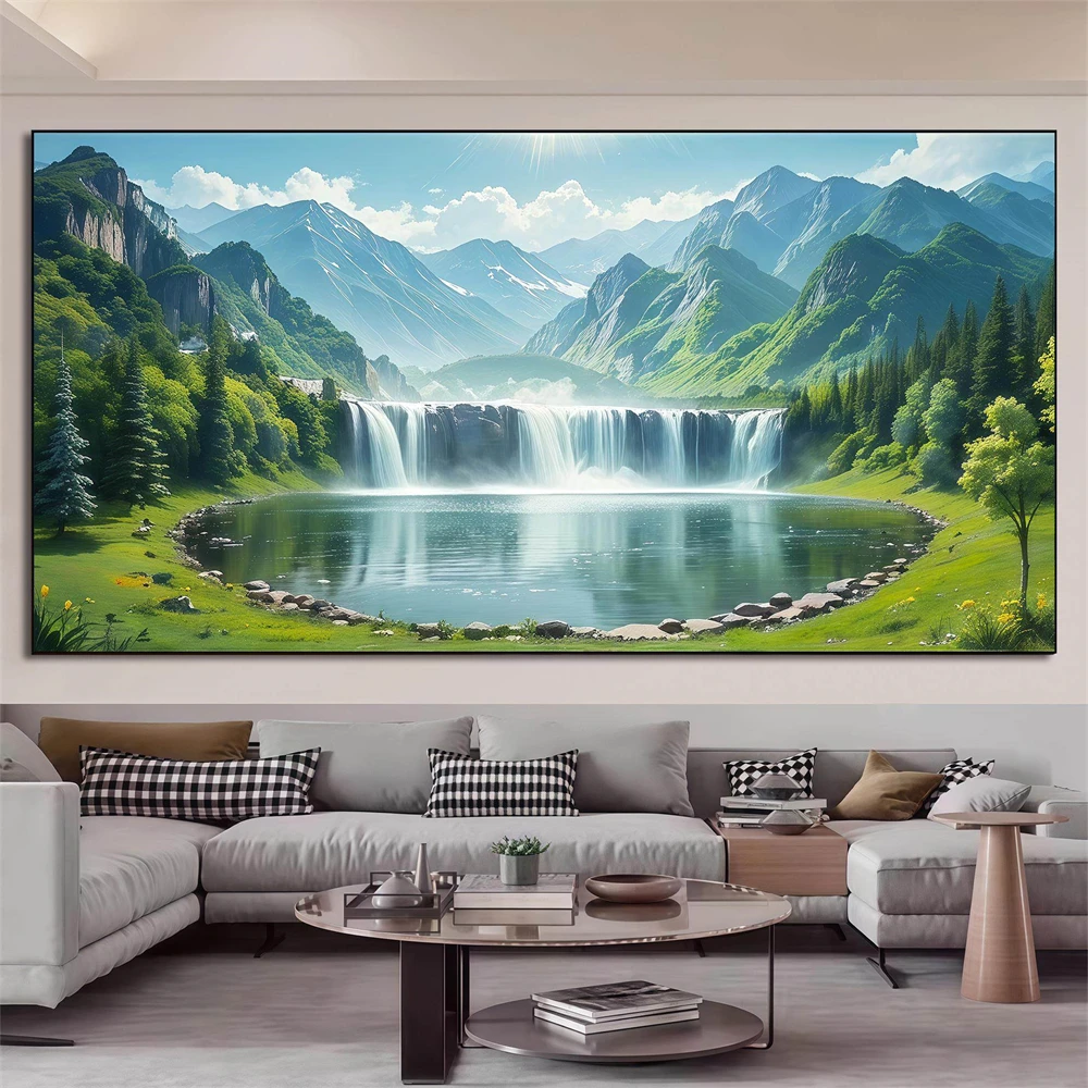 Custom papel de parede 3D photo mural Flowing Waterfall wallpaper for walls Crane Falls natural beauty landscape art wall paper