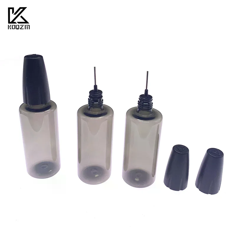 30/50/10ML PET Clear Vial with Long Thin Needle Tip Dropper for Smoking Oil Accessories Liquid Jar for Essential Oil Storage
