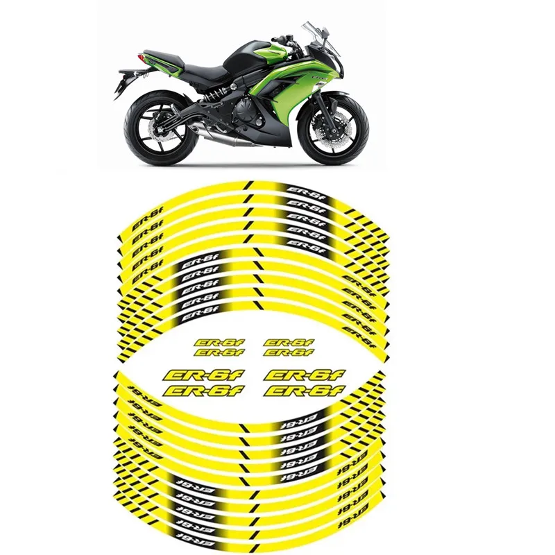 Per KAWASAKI ER-6F ER6F ER 6F parti del motociclo Contour Wheel Decoration Decal Sticker - C