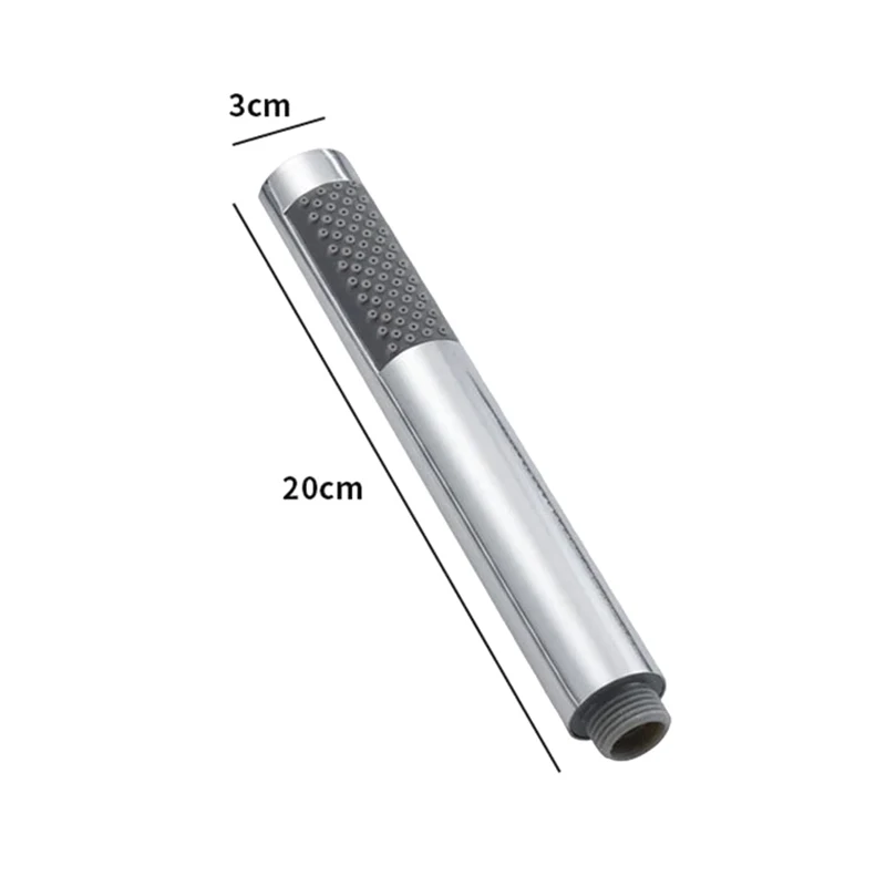 

Home Bathroom Universal Shower Head Set Stainless Steel Cylindrical Handheld Booster Shower Head Hotel