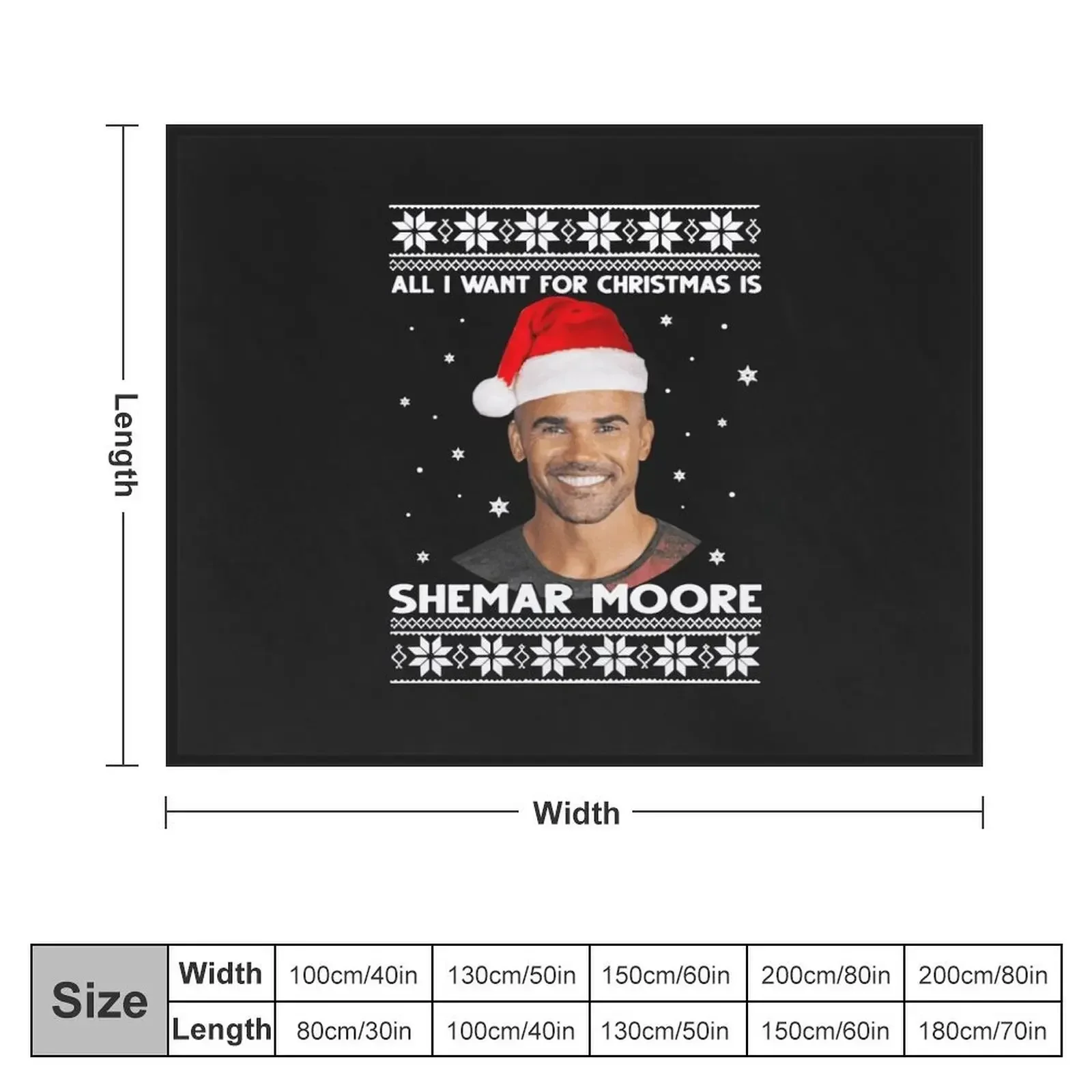 Store All i Want for Christmas is Shemar Moore Throw Blanket Summer Beddings Stuffeds Blankets For Bed Weighted Blankets