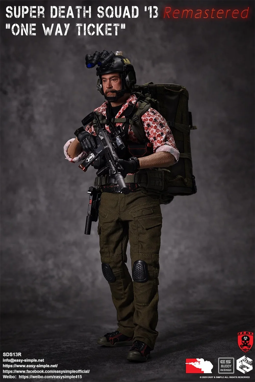 Offres spéciales 1/6 EASY & SIMPLE ES SDS13R homme soldat mort ZERT un billet simple voie ensemble complet figurine mobile cadeau pour les Fans