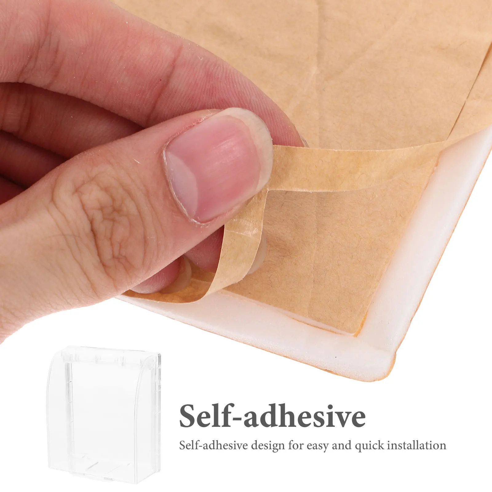 

4pcs Waterproof Outlet Cover Adhesive Splash-Proof Reusable Wall Plug Box For Indoor Outdoor Bathroom Socket Protective Case