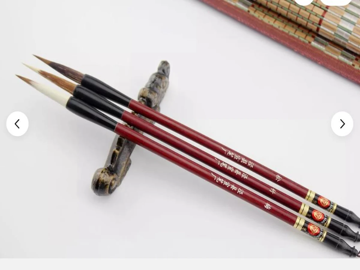 Famous Brand "Three Rabbits"Chinese Water Ink Painting Special Bamboo Pine Plum Blossom XieYI Sumi-e Handmade Brush