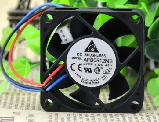 New CPU Fan For DELTA AFB0512MB DC 12V 0.12A 5015 5CM Double Ball Cooling Fan 50*50*15mm