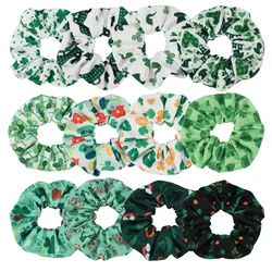 St. Patrick's Day Hair Scrunchies for Women Girls Love Green Shamrock Elastics Hair ties Hair Accessories Irish Lucky Clover Par