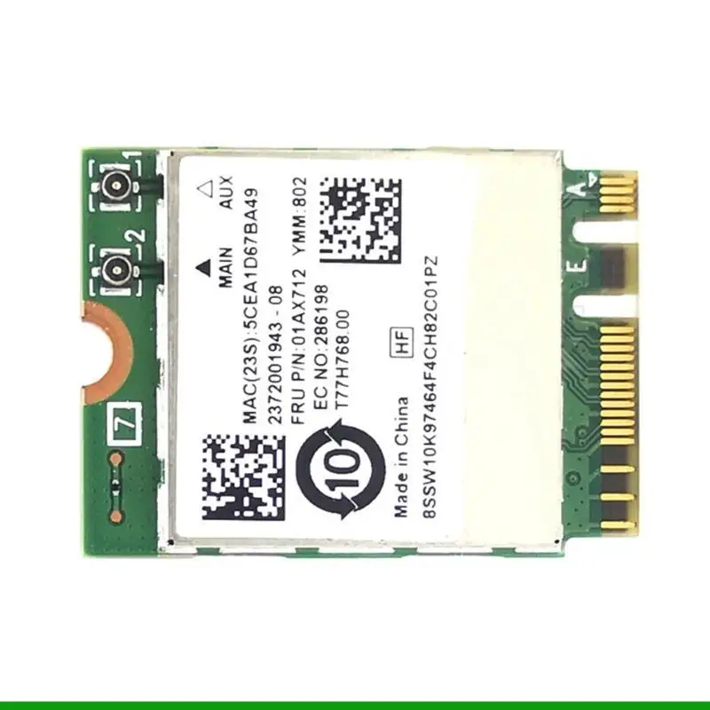 

U55C RTL8822BE 1200Mbps 2.4/5Ghz 802.11AC WiFi Card Adapter BT4.0 M2-NGFF