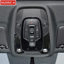 Stainless Steel Front Roof Reading Lamp Frame Decoration Cover Trim For Audi A4 B9 A5 2017-2021 Car Styling Interior Accessories