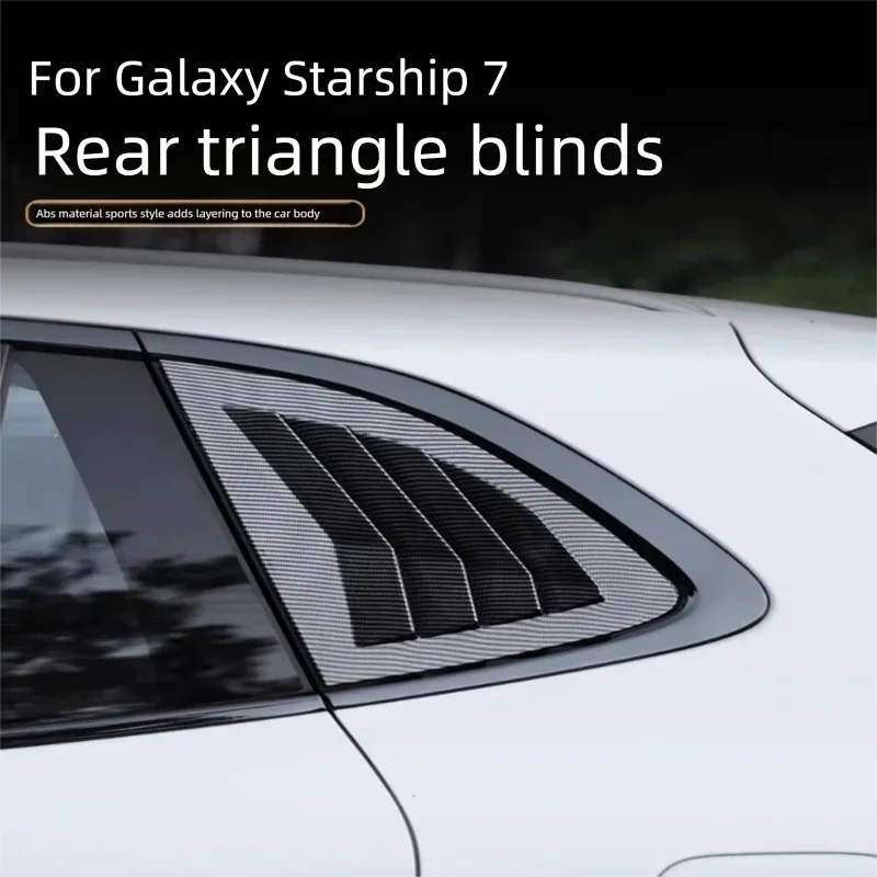 

For Rear Triangle Window Shutters & Triangle Wing for Geely Starship 7 EM-i, Exterior Shark Decoration Stickers
