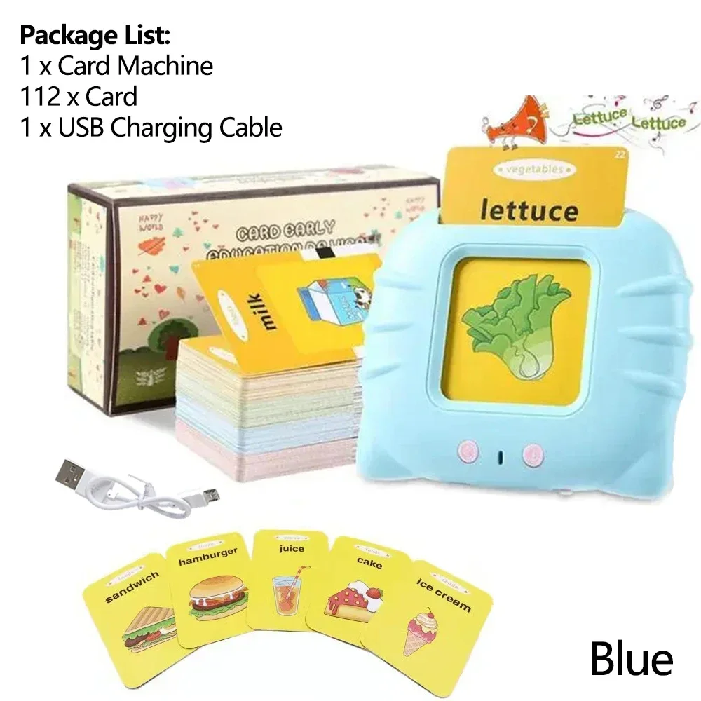 Early Education Flash Card Learning Toys Talking Flashcards for Kids Preschool English Electronic Audio Book Machine Gift image 6