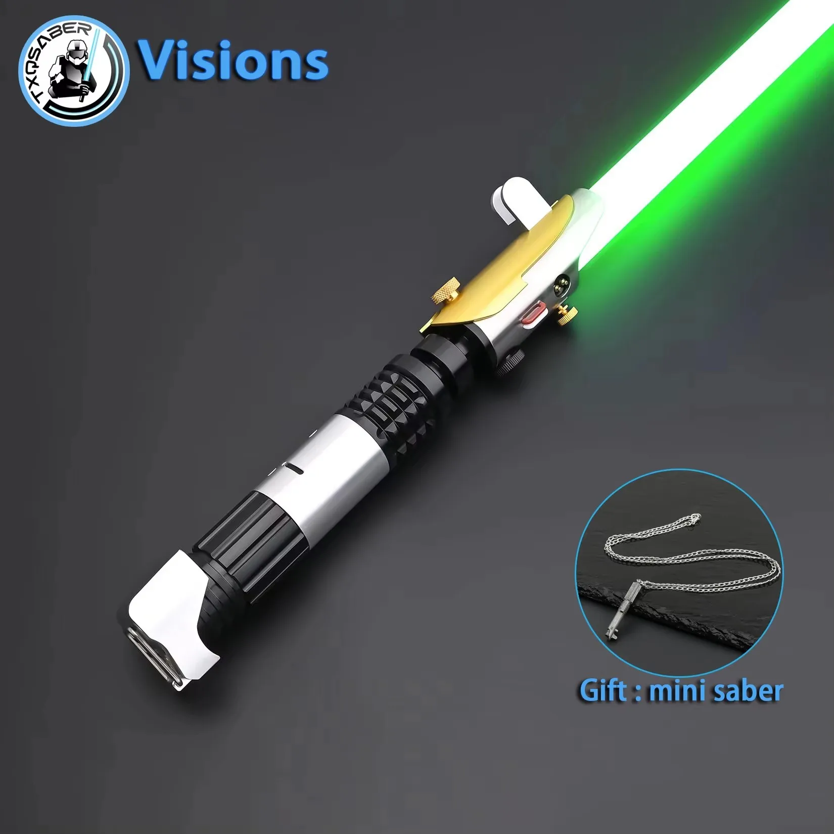 

Visions TXQSTUDIO RGB NoePixel laser sword Smooth Swing Metal Hilt lightsaber Bluetooth Control Colors Change Cosplay FOC