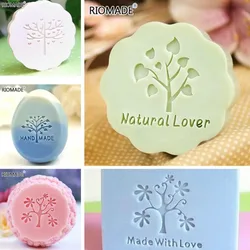 Creative Tree Handmade Clear Soap Stamp Natural Plexiglass Soap Seal With Handle Acrylic Chapter Custom