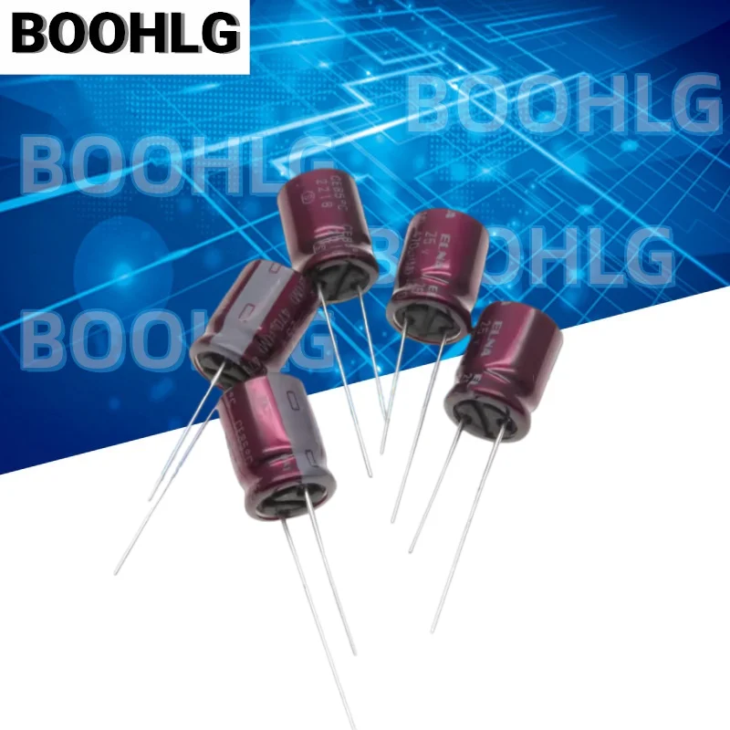 5PCS 470UF 25V Audio Capacitor 25V 470UF 10X12 RA3 Purple Red Robe