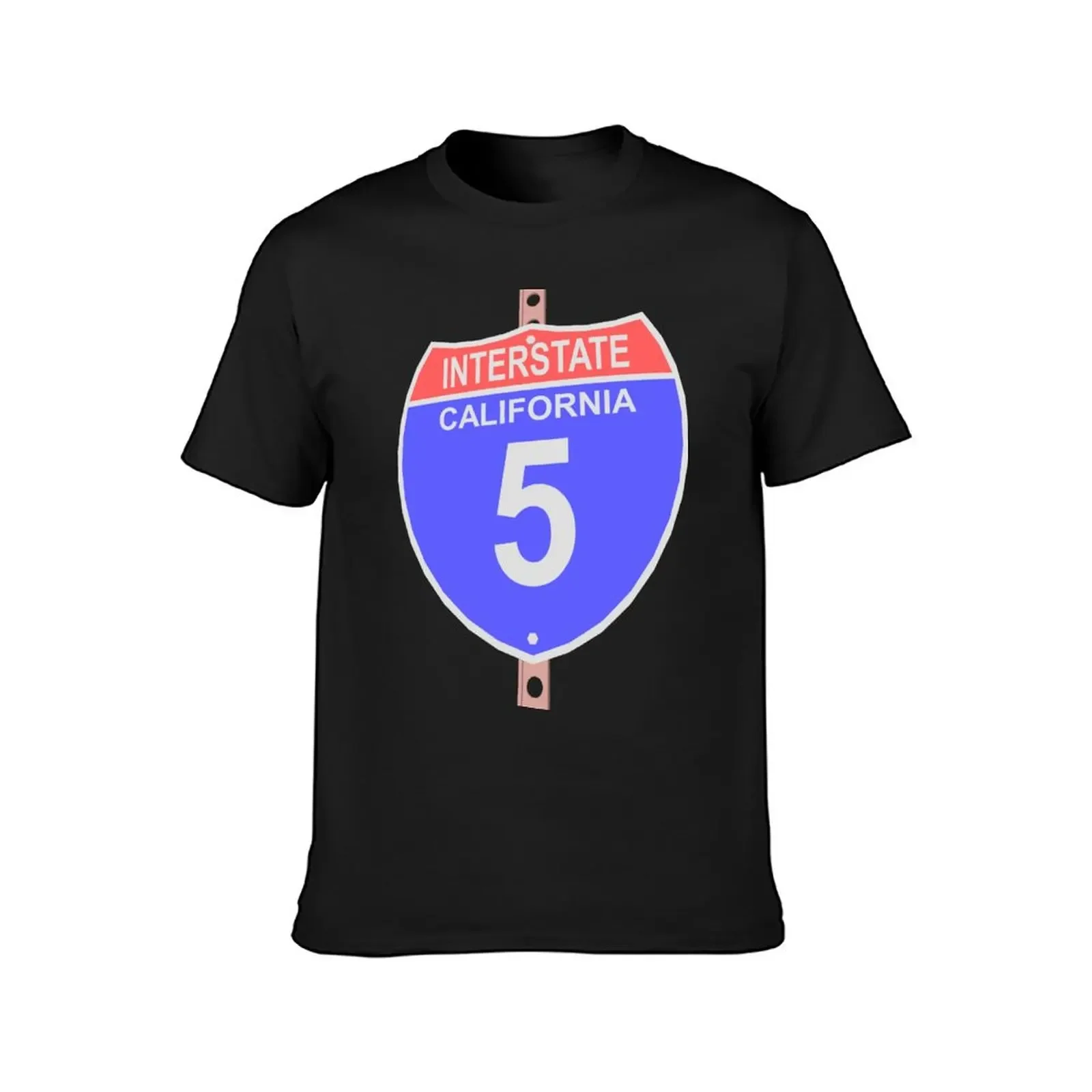 Interstate highway 5 road sign in California T-Shirt anime figures summer tops animal prinfor boys cute clothes men t shirt