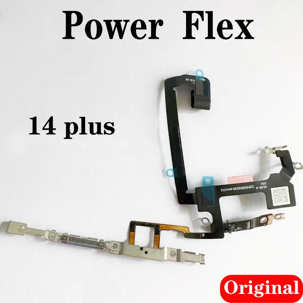 Original Power flex cable For IPhone 14 14 plus Volume Metal Bracket On Off Button Replacement For Iphone 14pro 14 pro max Part