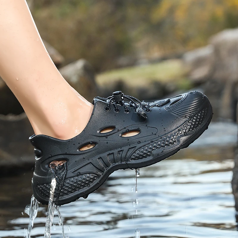 

Мужские летние сандалии Cave Shoes 2026 для активного отдыха, удобные и легкие пляжные туфли, перфорированные садовые туфли