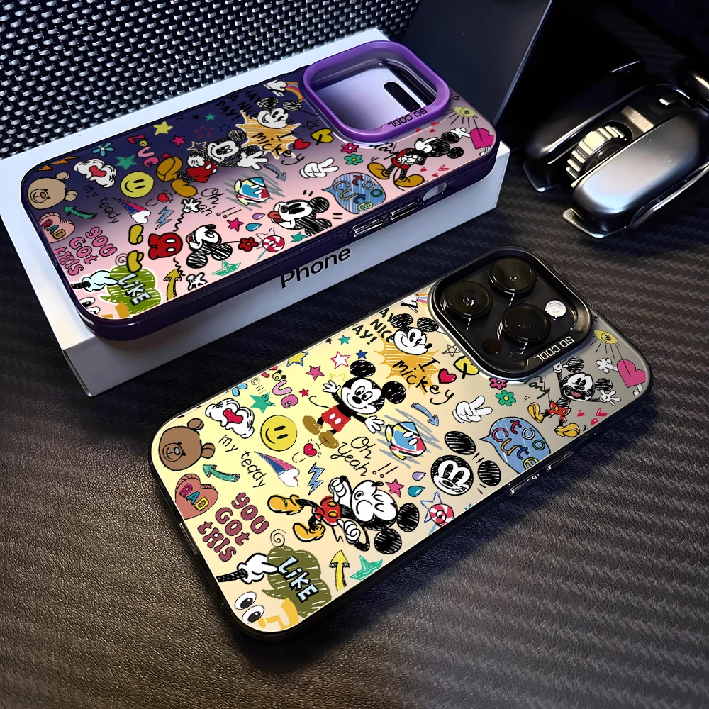 Disneys Doodle Mickeys Phone Case for Xiaomi Redmi 14C 13C 12C 10 Note 15 14 13 12 Pro Plus 4G 5G Silver Hard Cover - view 5