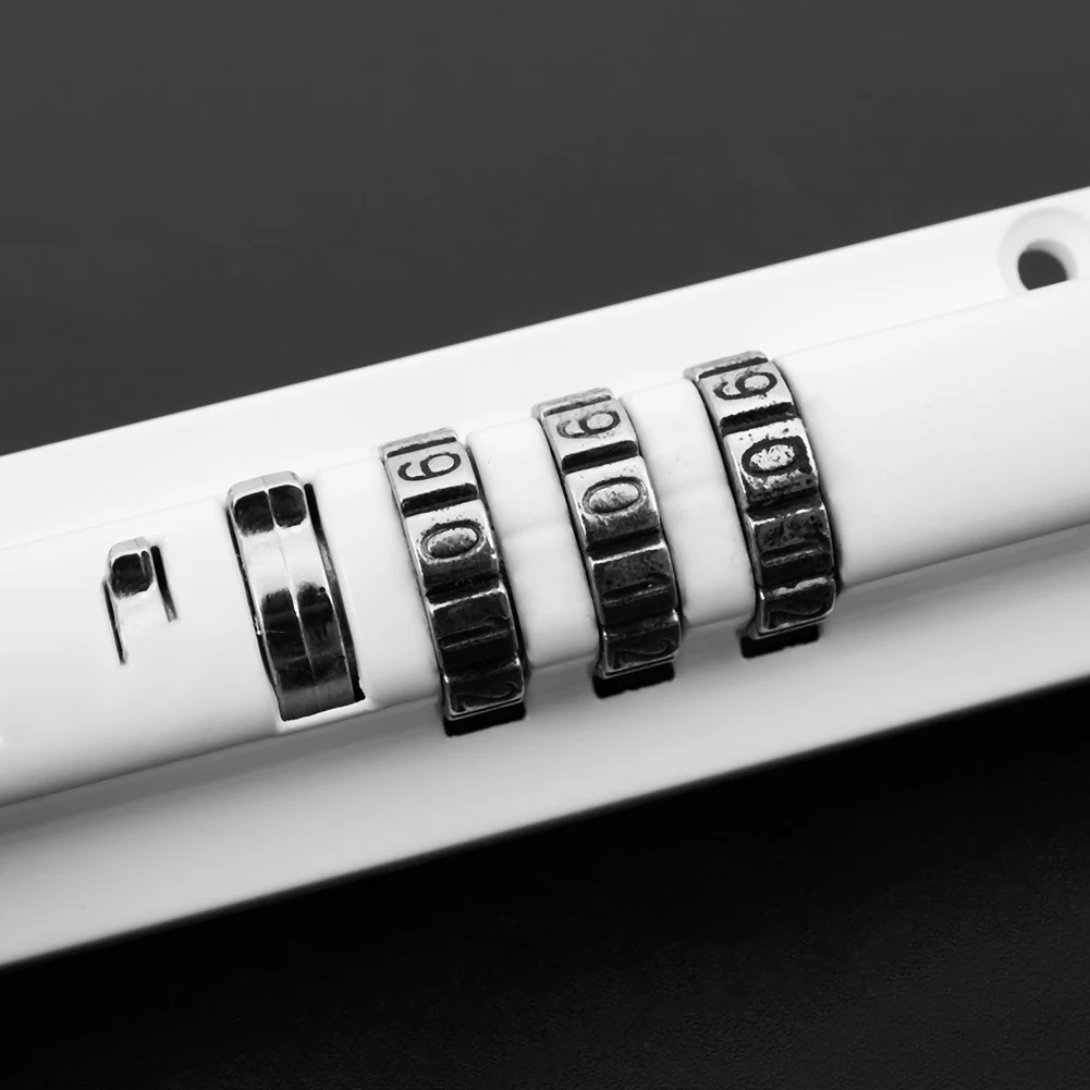 

A08M-2X Horizontal Horizontal Door Bolt Lock Sliding Combination Code Can Be Reset For Gate Garage Cabinet White