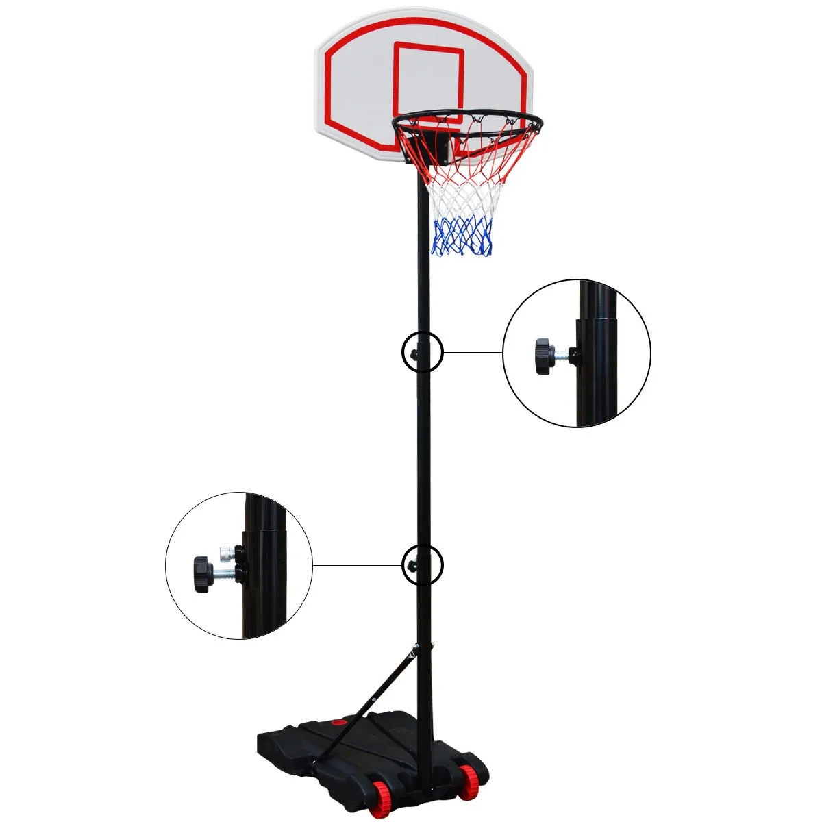 Basketball Großhandel Outdoor Höhenverstellbarer Basketballkorbständer Indoor Tragbarer Basketballständer für Kinder Teenager