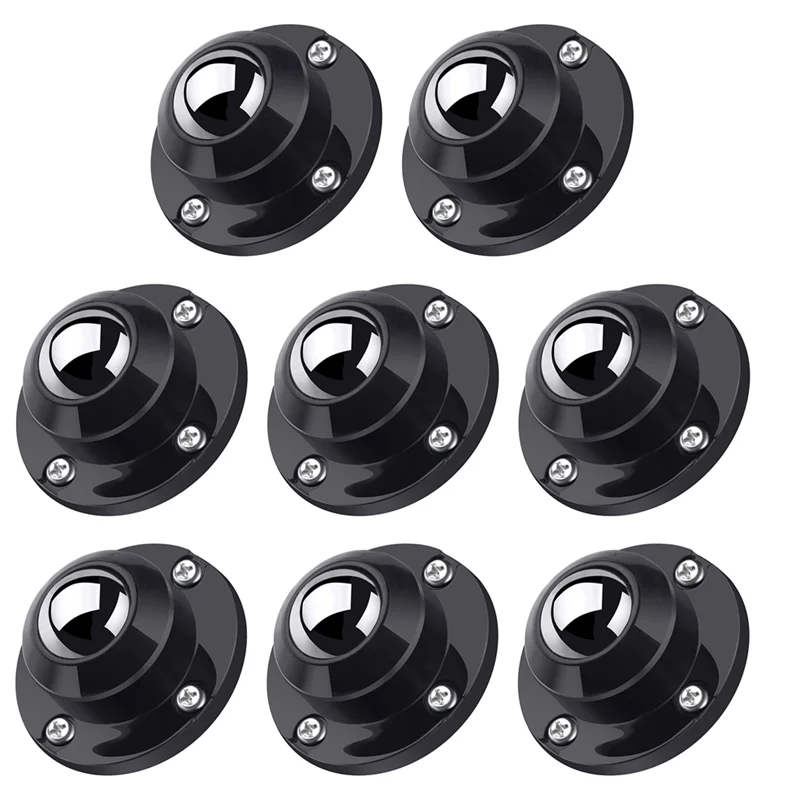N08R 8 Pack Self Adhesive Caster Wheels For Furniture, Load Capacity 28LBS Per Wheel, Low Profile Swivel Wheels Durable Easy Ins