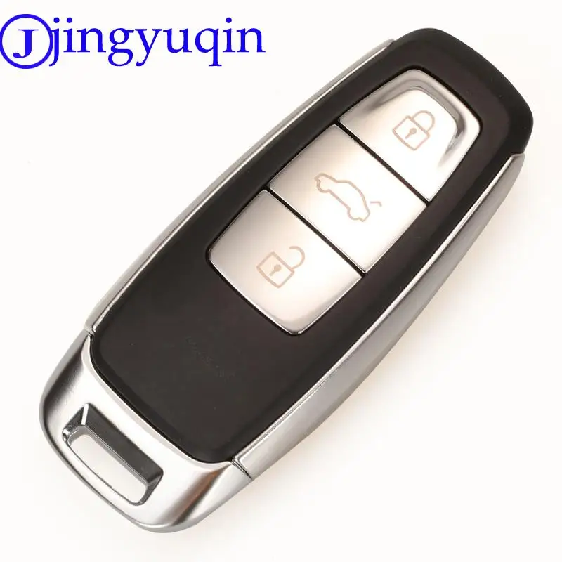 jingyuqin 3 Buttons Smart Remote Car Key Shell For Audi A6 C8 A7 A8 Q8 2018 2019 Fob Blank Case Cover