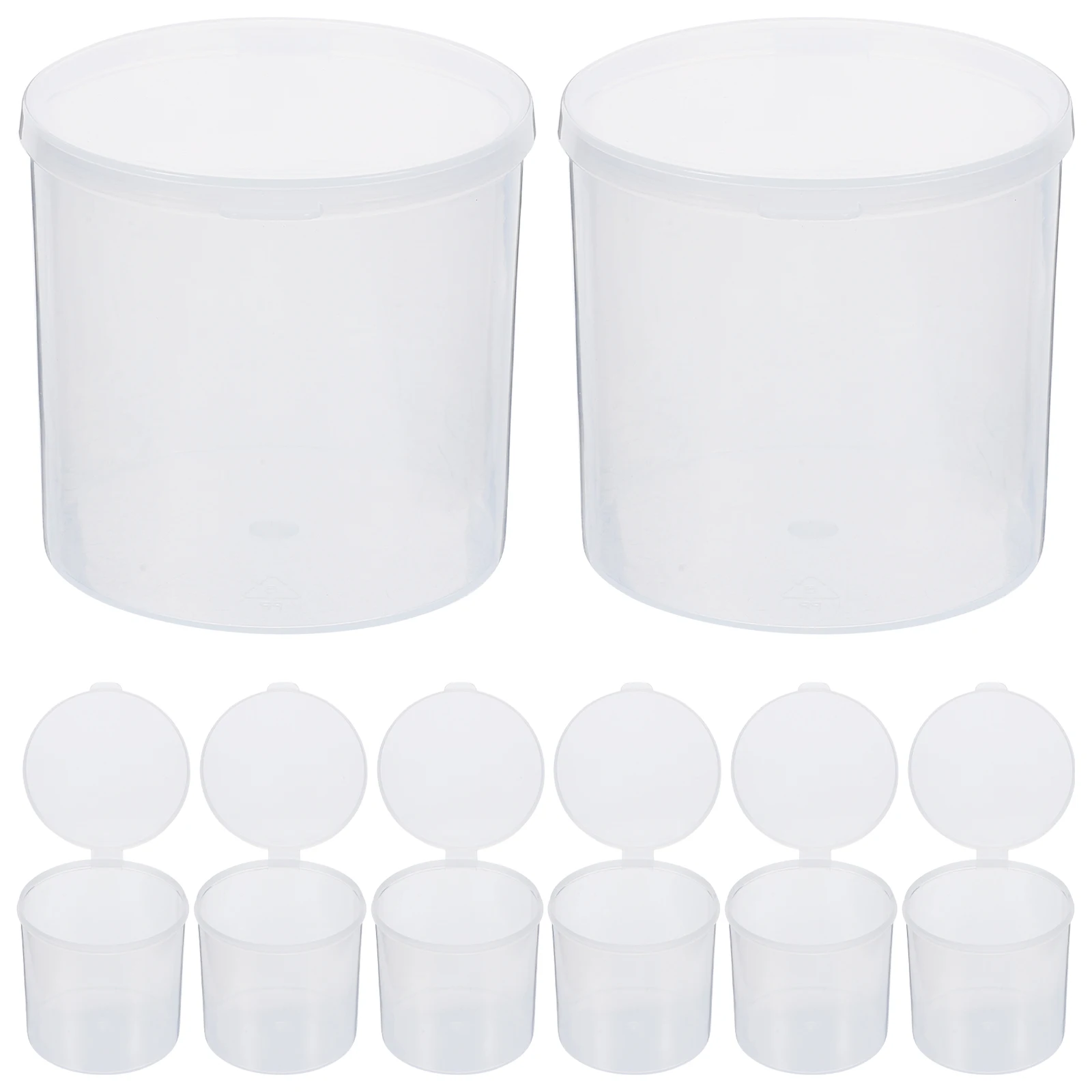 

12 Pcs Transparent Plastic Boxes Round Storage 7 7cm Sealed Lid Dustproof Durable Compact Bedroom Office Travel Swab Holders