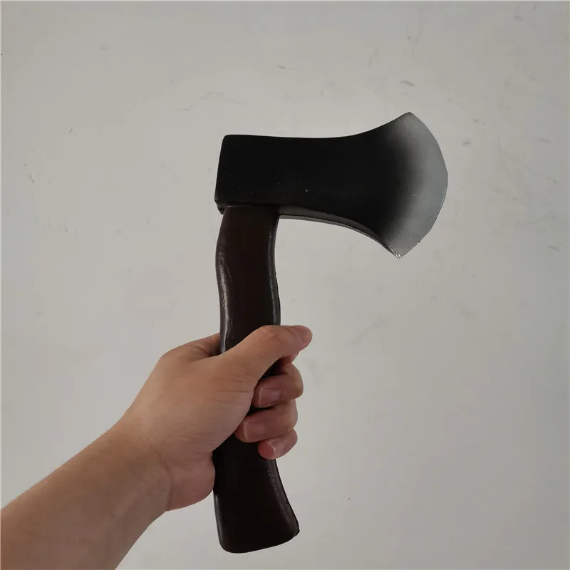 Topór taktyczny dla dzieci Axe odkryty polowanie Camping Survival gry seksowne Anime Movie Cosplay Axe broń Role Playing rekwizyty PU zabawka 28cm