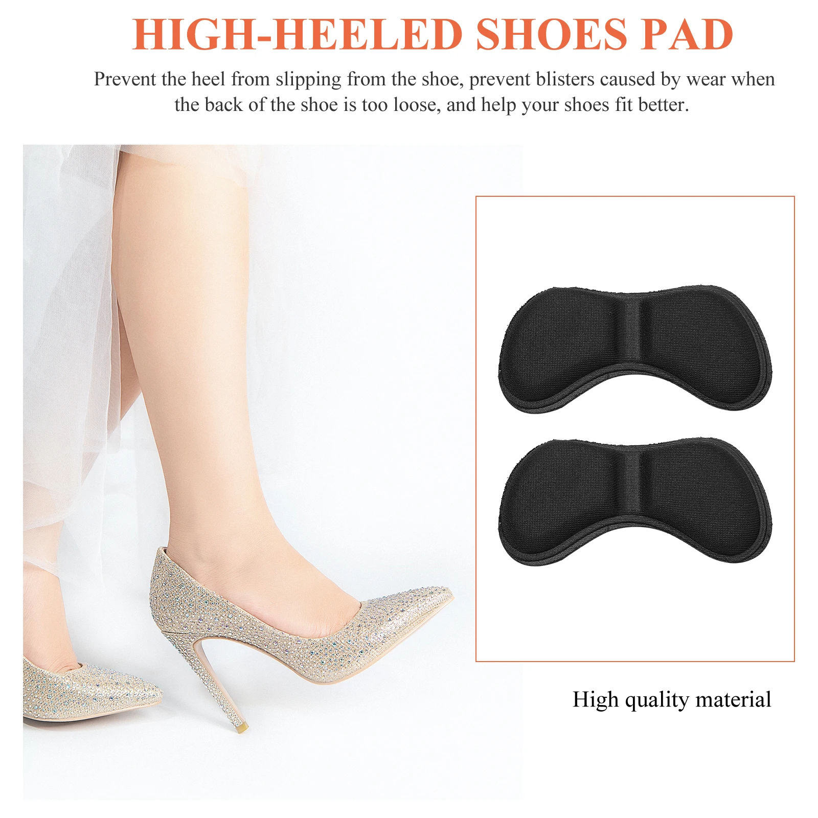 

3pcs Liner For Unisex Anti-Wearing Pads Breathable Cushions Shoe Heel Patches Protective Foot Heel Wear-Resistant Blisters