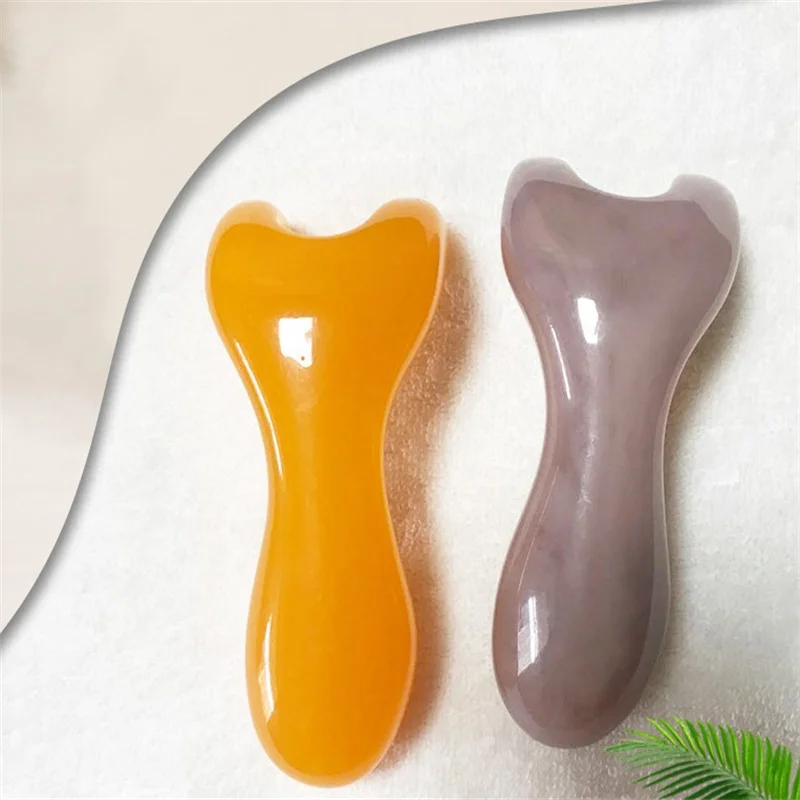 Natural Rose Quartz Stone Gua sha Face,Neck Body Gua Sha Board Massager