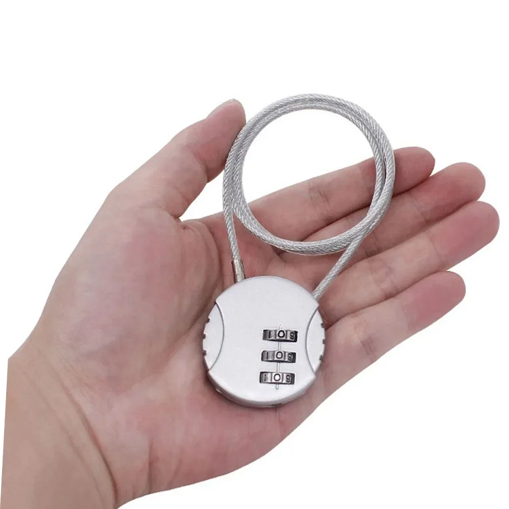 50cm Wire Rope Digit Padlock Password Code Security Lock Smart Combination Lock for Motorcycle Helmet Lock Extended Wire Rope