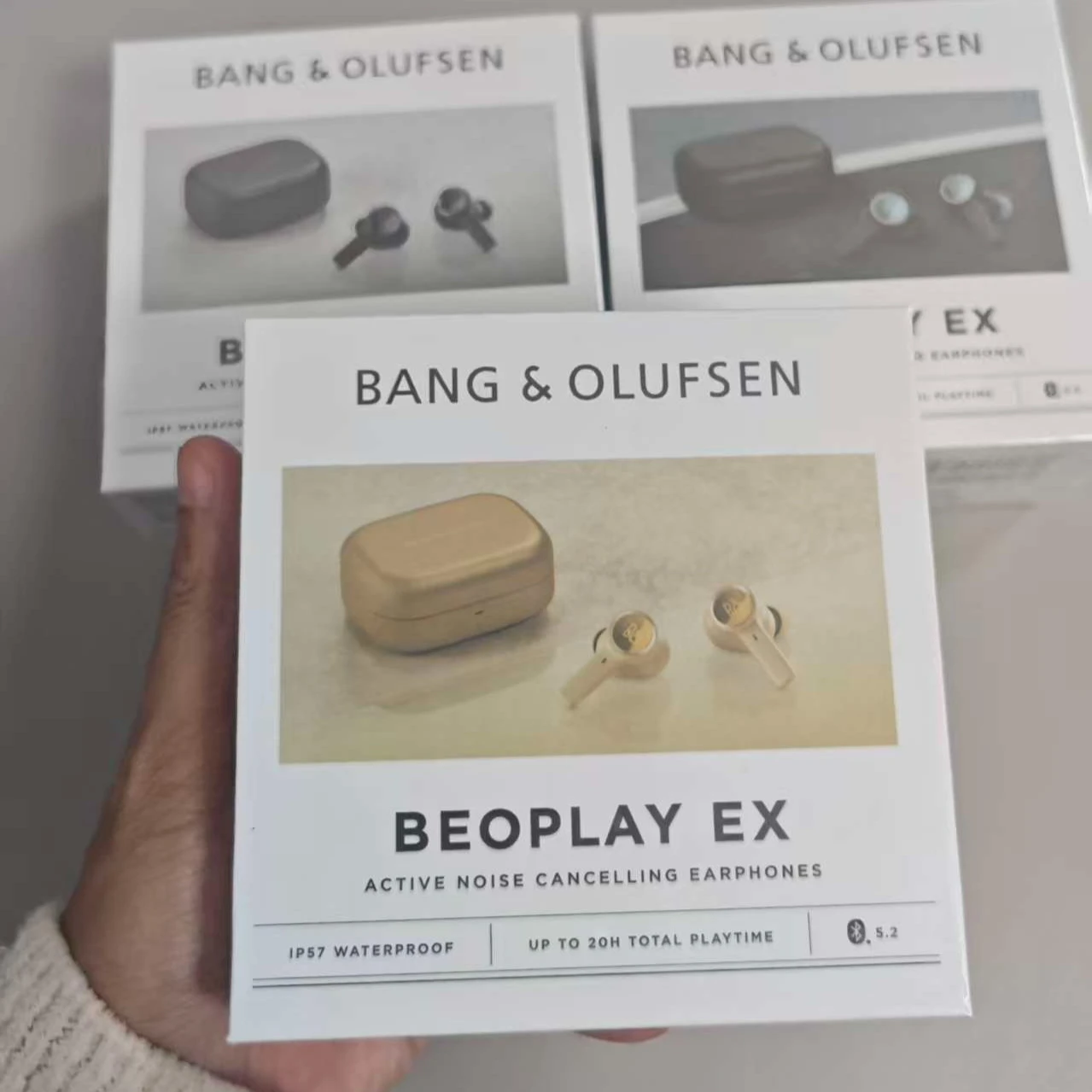 سماعات BampO Beoplay EX True اللاسلكية المزودة بتقنية البلوتوث المزودة بخاصية إلغاء الضوضاء النشطة داخل الأذن Bo جديدة باللون الأحمر والأزرق والذهبي والأسود #1