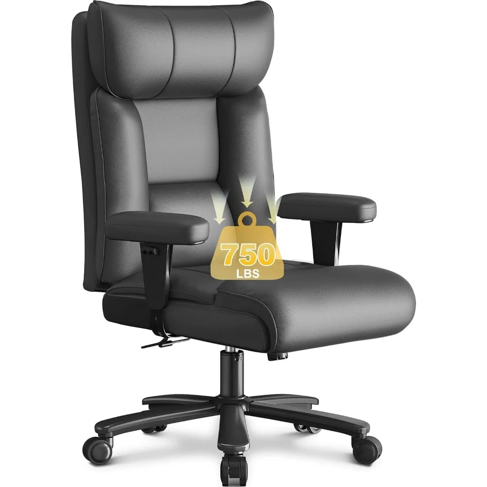 

Office Chair,Ergonomic Big and Tall Office Chair 750LBS,High Back Leather Gaming Chair,Wide Executive Chair with Lumbar Support