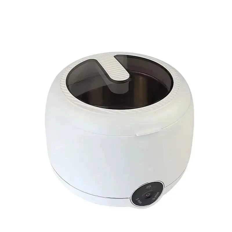 Portable Ultrasonic Cleaner with Digital Timer Stainless Steel for Dentures Braces Jewelry Makeup Brushes Toothbrush Heads