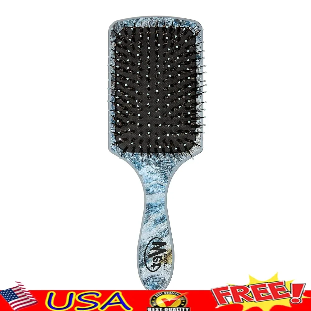 

IntelliFlex Paddle Hair Brush Argan Oil Infused Detangler Brush Smooth Hair Frizz Control All Hair Types Wet Dry Use