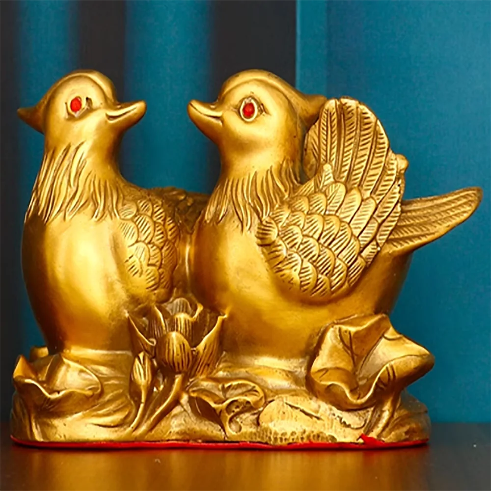 

Pure copper mandarin ducks, a pair of beautiful blessings, wedding gifts, wedding office decorations, and ornaments