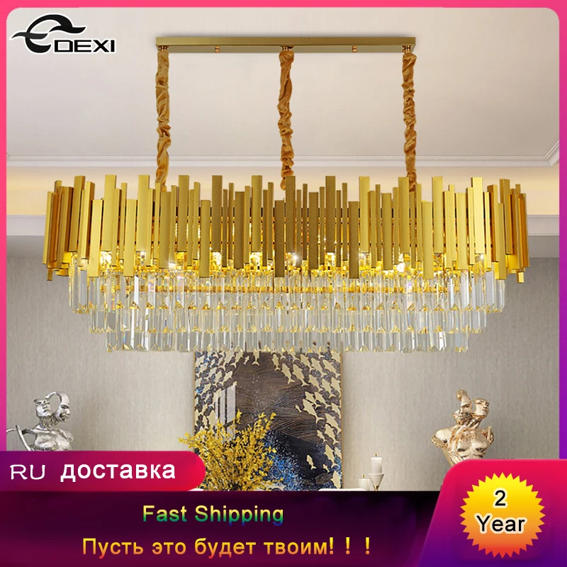 Modern Bedroom Crystal Chandelier Living Room Dining Hall Creative Chandelier Villa Indoor Lighting E14 Hanging Chain Adjustable