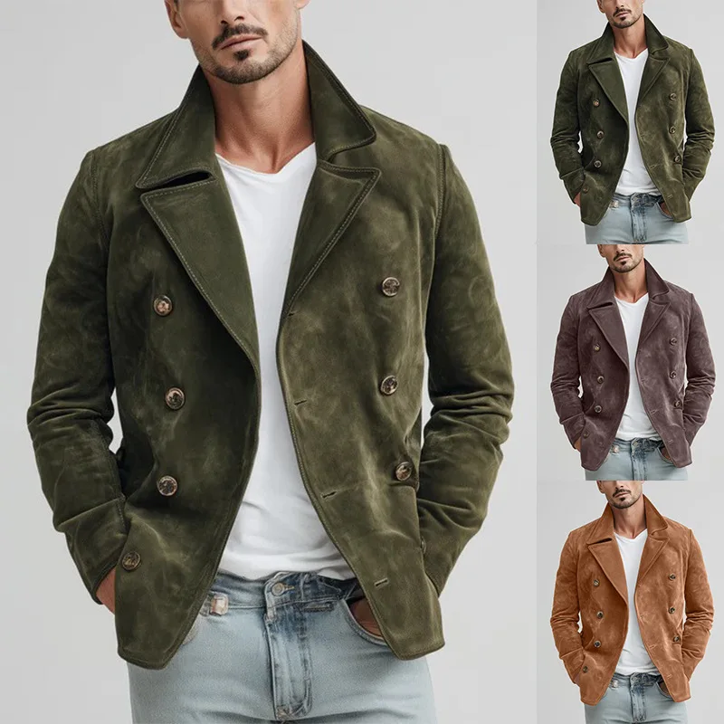 

2026 European And American Autumn Winter New Foreign Trade Hot Sale Men's Casual Fashion Retro Jacket Coat For Men