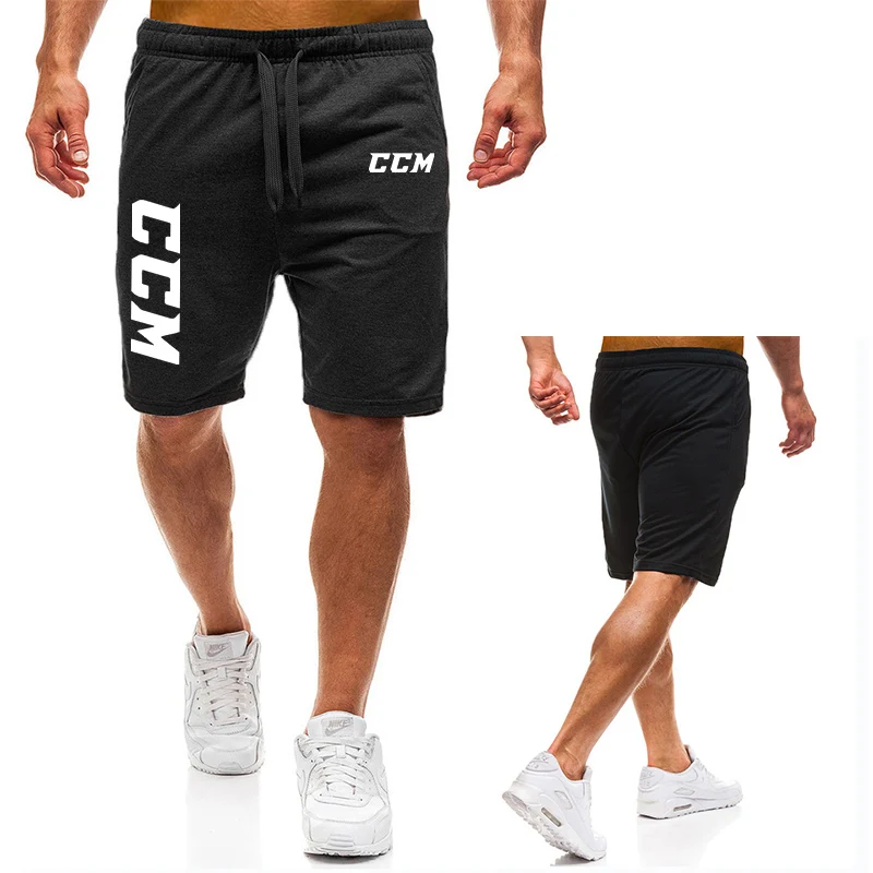 Men Thin Sports Running Shorts,Summer Jogging Workout Short Pants,Drawstring With Pockets,CCM printing Man Casual Shorts