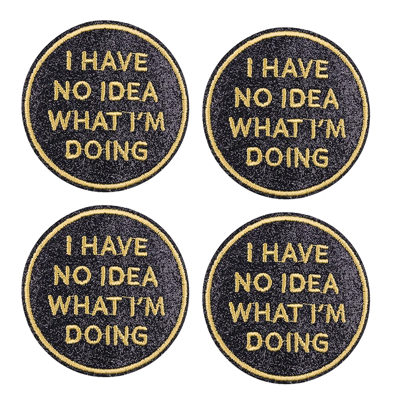 Parche termoadhesivo bordado con purpurina y letras para ropa - imagen 2
