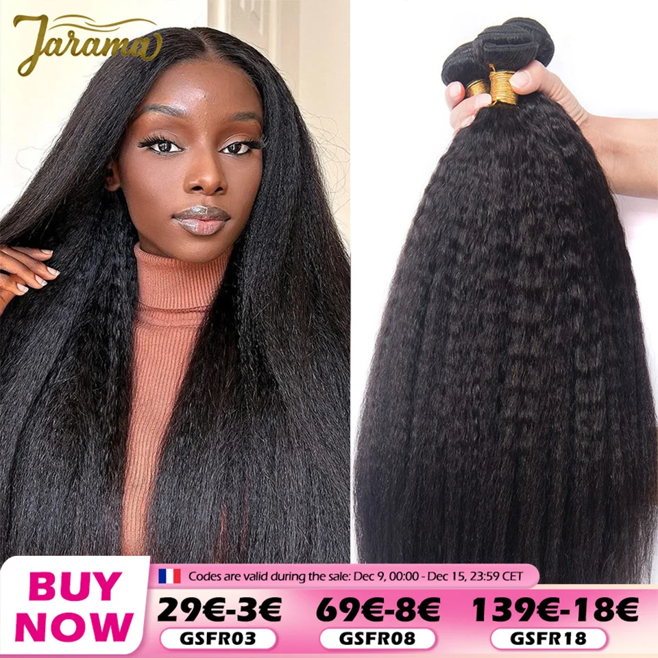 30 32 Inches Kinky Straight Human Hair Bundles Brazilian 100% Human Hair Bundles Human Hair Weaves Raw Hair Bundles Natural Human Hair Extension For