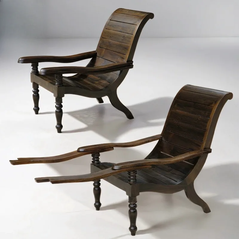 Chaise Lounge Shu Rotating Armrest Antique Leisure Chair