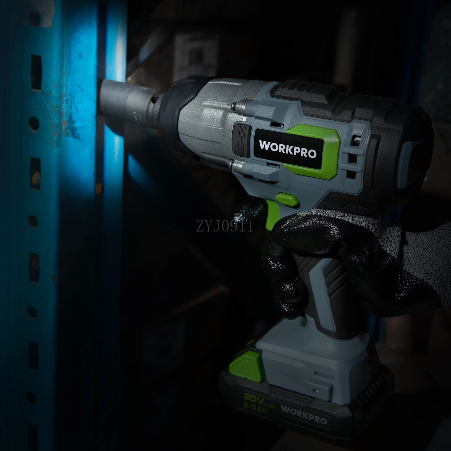 20V 무선 임팩트 렌치 1/2인치 320피트 파운드 최대 토크 2.0Ah 리튬 이온 배터리(고속 충전기 포함), Ea용 벨트 클립