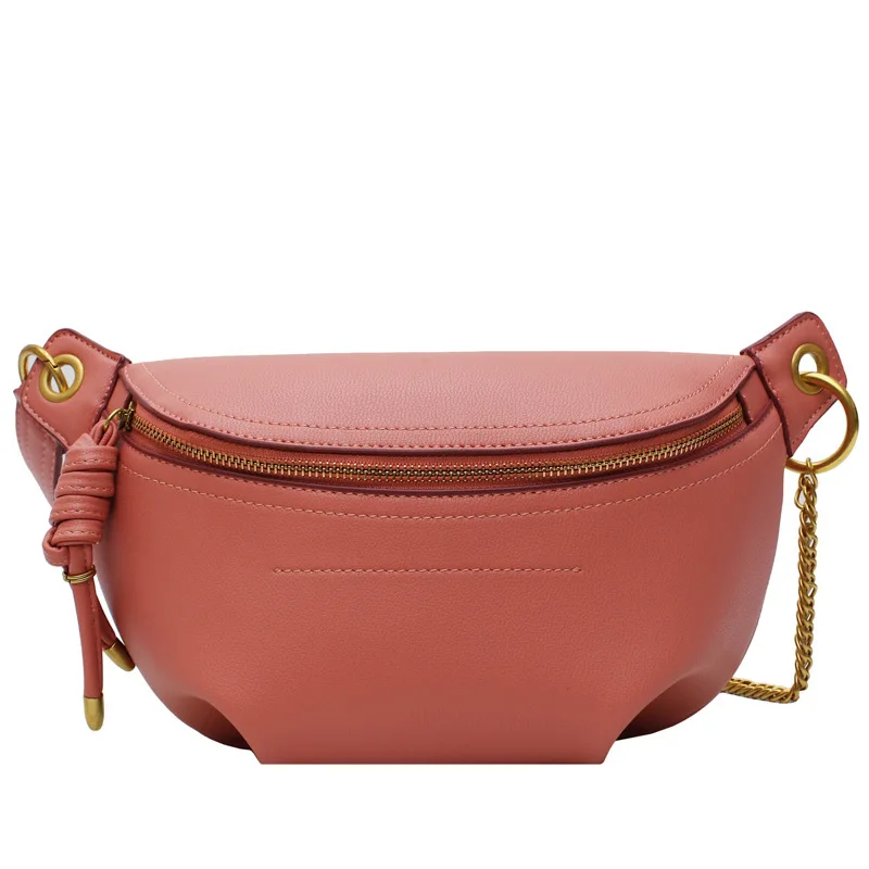 Bolso cruzado de cuero suave para mujer, bolsa de pecho de gran capacidad, a la moda, de lujo, novedad de 2022