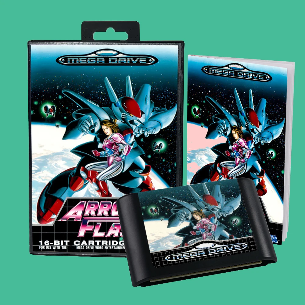 Arrow Flash PAL EUR Game for SEGA Mega Drive Genesis 16 bit Consoles Game Cartridge Box Manual