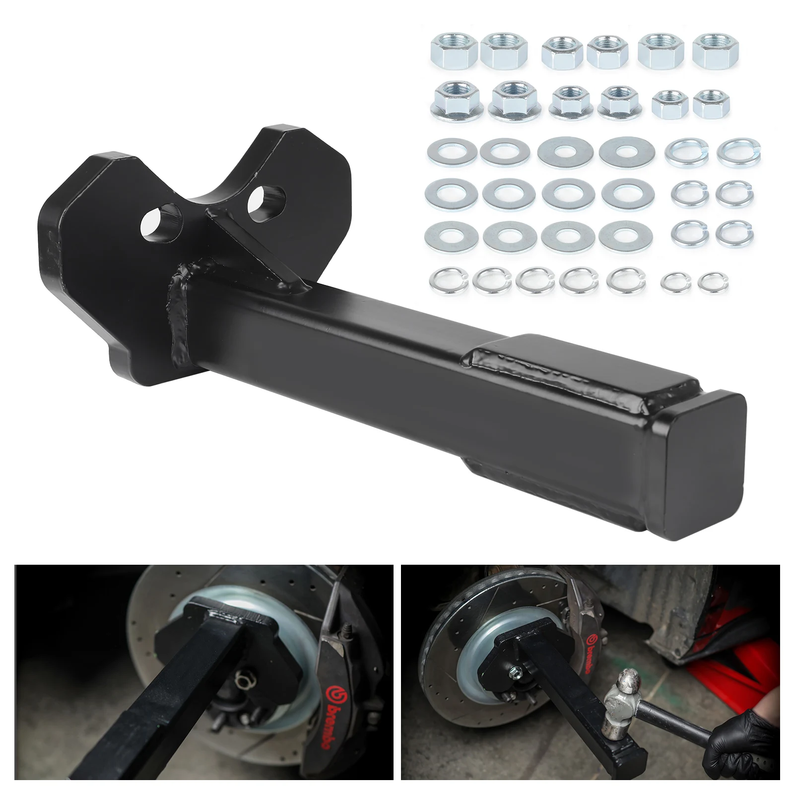 Wheel Hub Removal Tool Kit  Wheel Hub Shocker Compatible with 5 6 and 8 Lug Hubs Wheel Hub Buster Tool with Nuts and Hooks