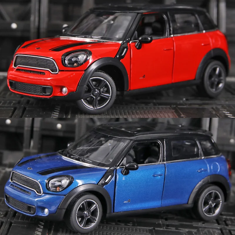 

Растар 1:24 Коллекция моделей легкосплавных автомобилей BMW mini Cooper, передние колеса может быть открывающиеся, двери и капот, богатые детали.