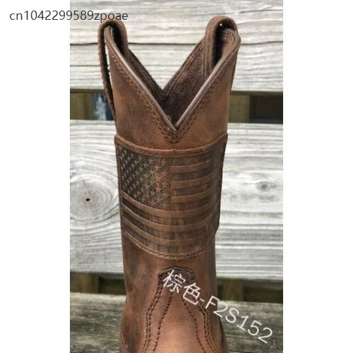 Retro mittelalterliche Renaissance Pu-Leder Herren Chelsea-Stiefel Karree dicker Absatz High Heel Mid-Tube Ritterstiefel Halloween Party